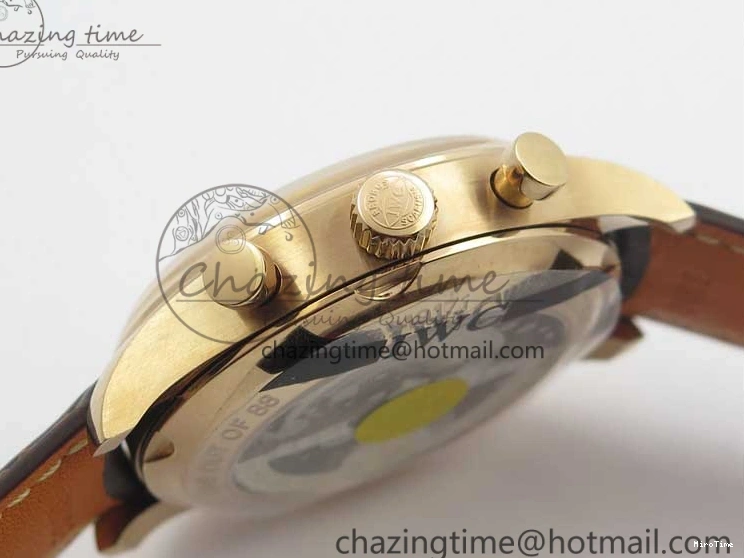 MIROTIME 0417 Portugieser Chrono  42 IW390406 RG ZF 1:1 Best Edition Blue Dial on Brown Leather Strap A Durable 7129